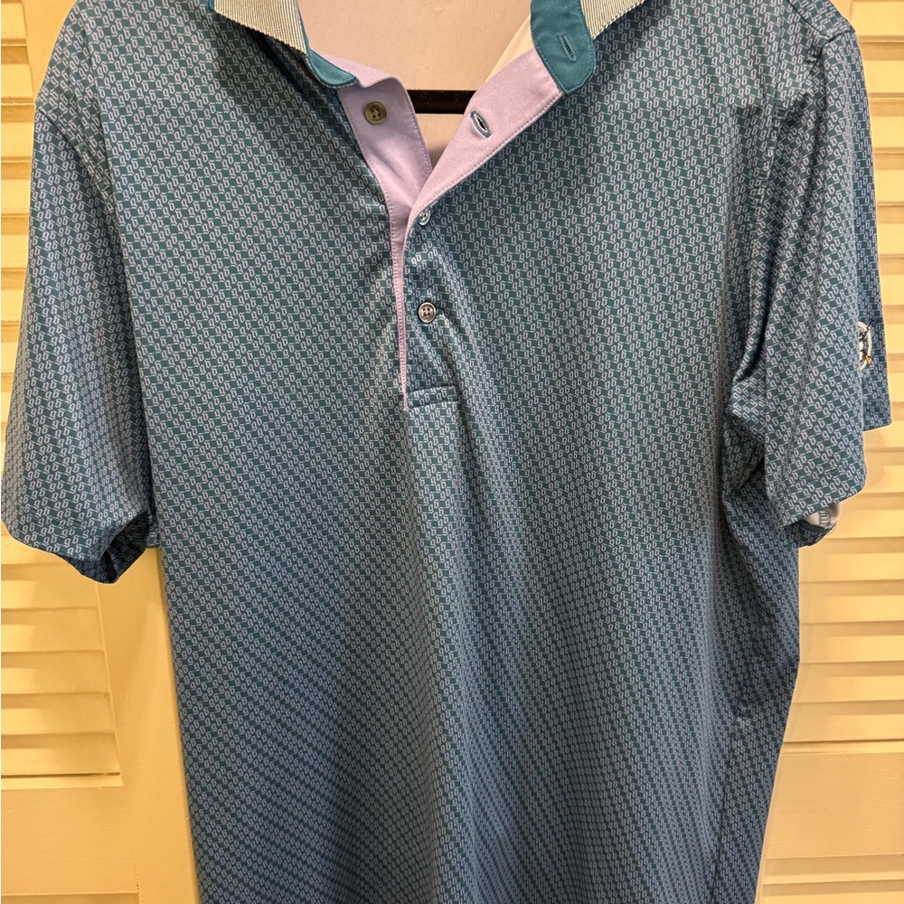 Greyson Blue Textured Polo Shirt